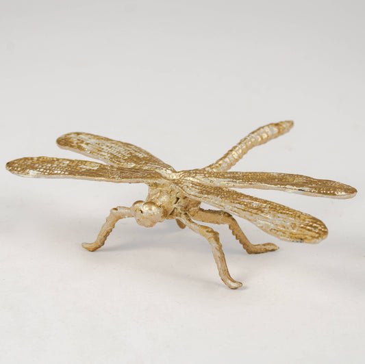 Antiqued Gold Dragonfly Figurine