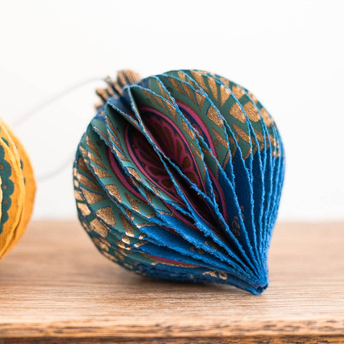 Blue Christmas Honeycomb Bauble