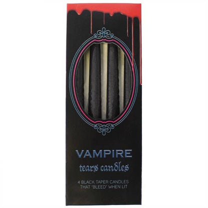 Gothic Vampire Tears Taper Candles - Set of 4