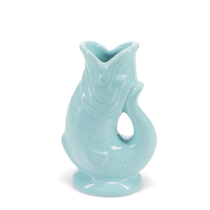 Ceramic Fish Vase - Aqua Blue
