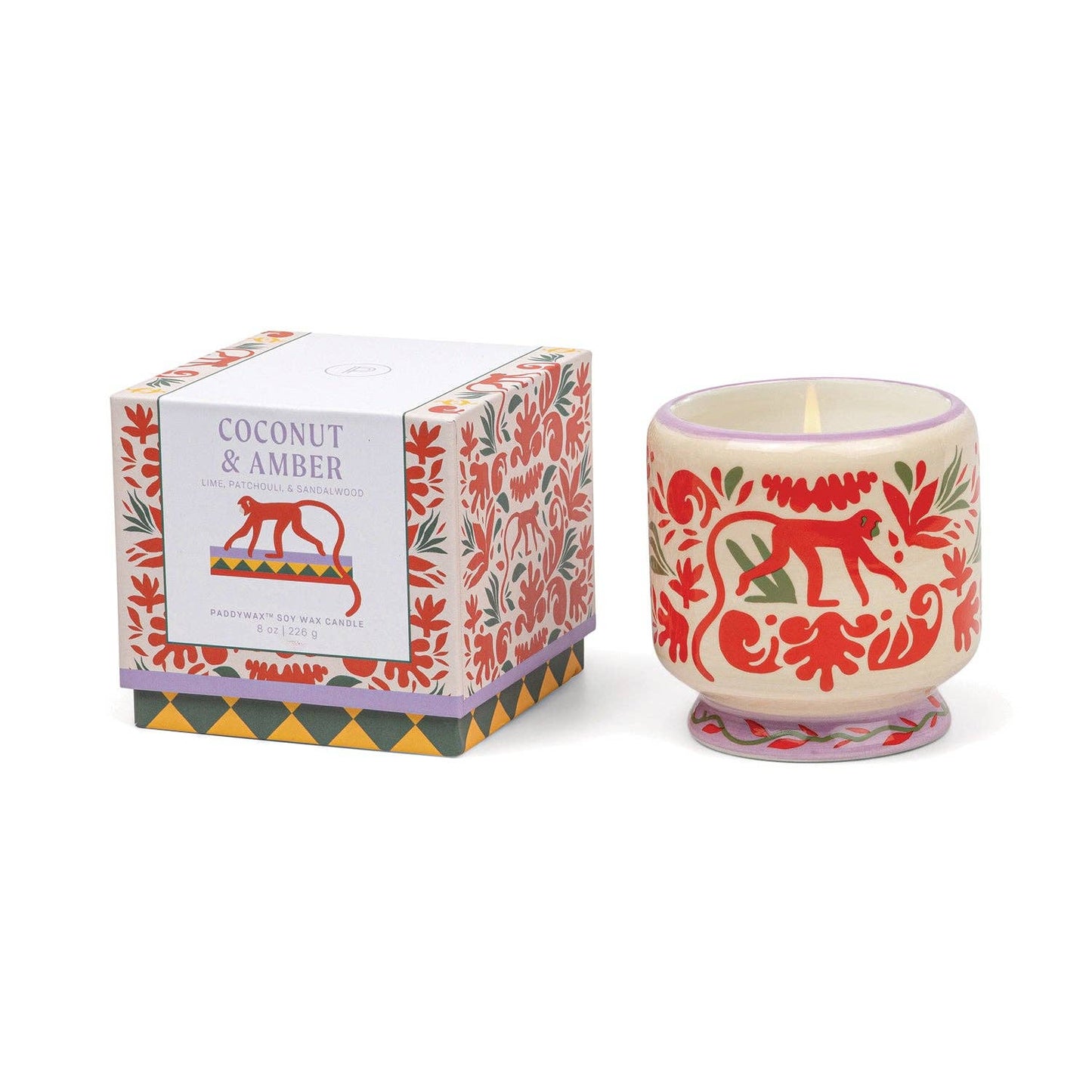Paddywax A Dopo 8 oz./226g Jungle Ceramic Candle - Coconut & Amber