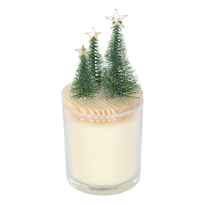 Merry and Bright Cinnamon & Spice Christmas Candle with Tree