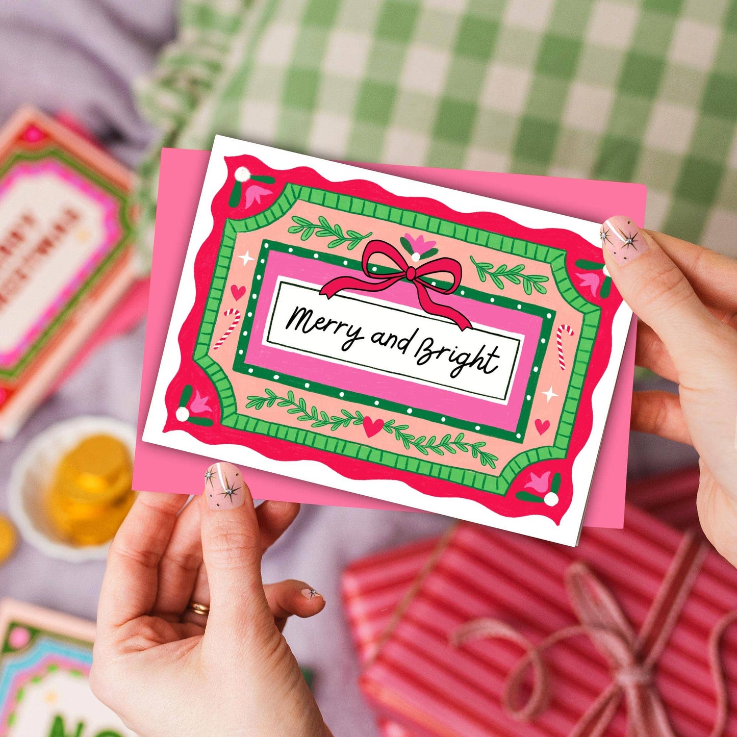 Vintage Style Christmas Cards - Mixed Pack of 5