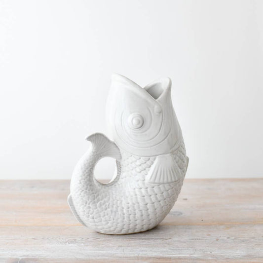 Large Fish Vase/Jug - White