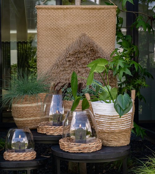 Water Hyacinth Vase/Candle Holder