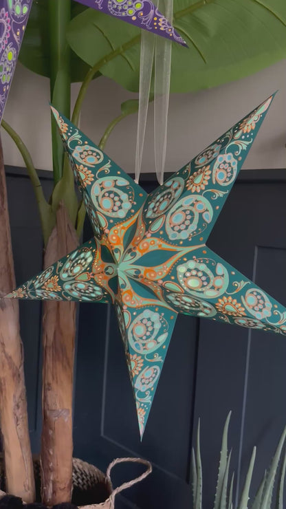 Hanging Star Light - Phoenix Azure Blue