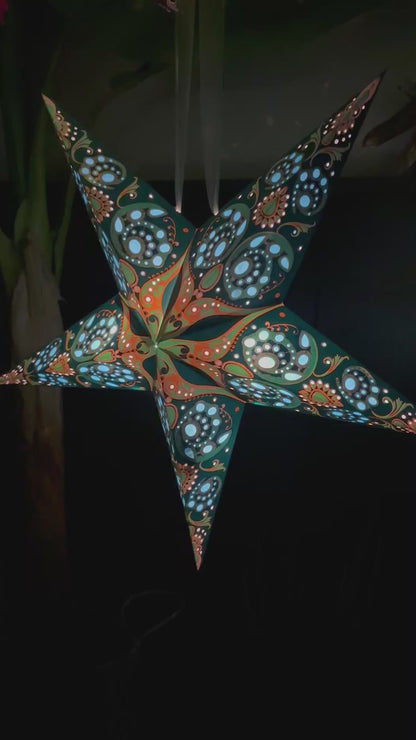 Hanging Star Light - Phoenix Azure Blue